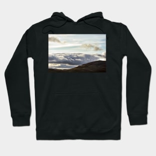 Evening cloudscape over Glenkilrie, Blacklunans, Scotland Hoodie